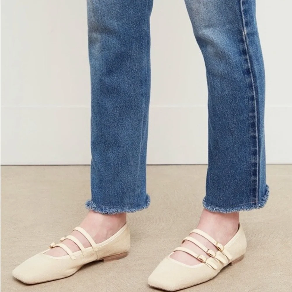 MANSUR GAVRIEL Lambskin Mary Jane Flats - Gold